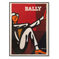 Wall Art 70cmx100cm Bally Man by Villemot Black Frame Canvas