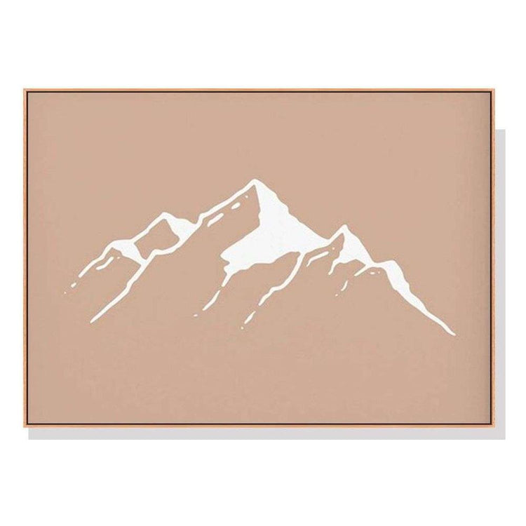 Wall Art 70cmx100cm Boho Mountain Wood Frame Canvas - Magdasmall