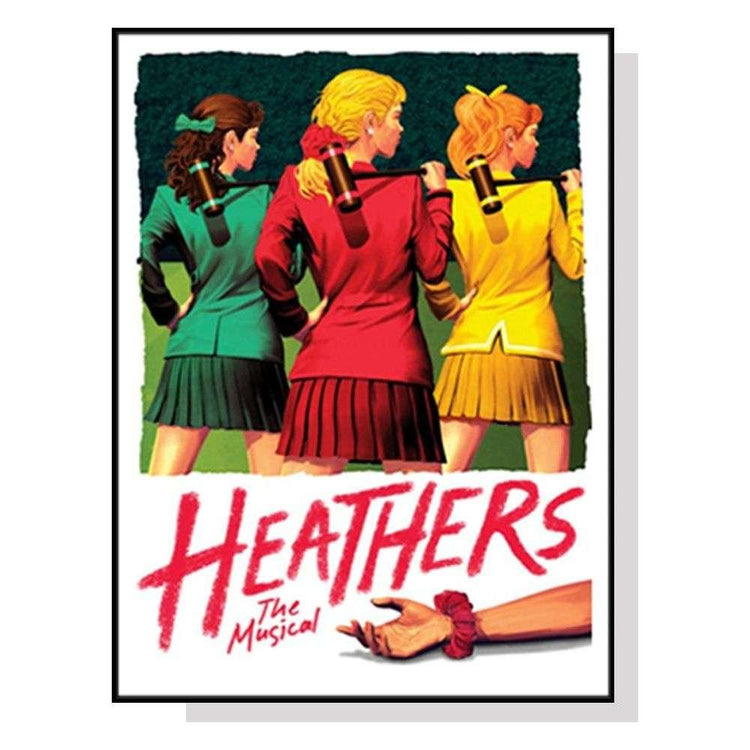 Wall Art 70cmx100cm Heathers The Musical Black Frame Canvas - Magdasmall