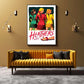 Wall Art 70cmx100cm Heathers The Musical Black Frame Canvas - Magdasmall