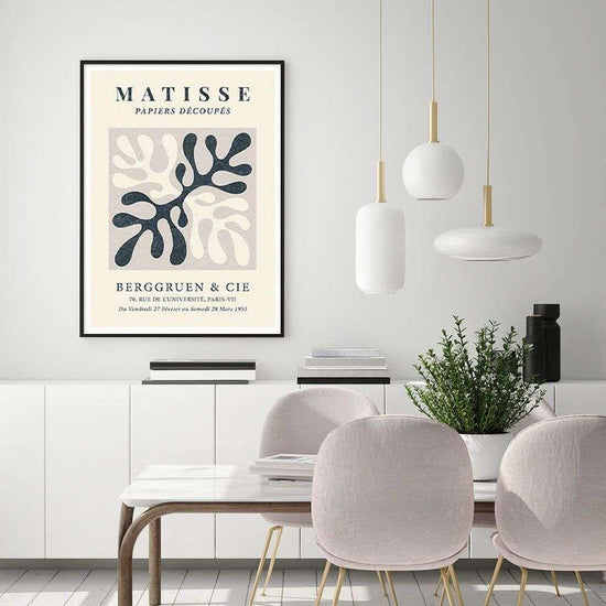 Wall Art 70cmx100cm Henri Matisse Black Frame Canvas - Magdasmall