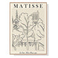 Wall Art 70cmx100cm Line Art By Henri Matisse Wood Frame Canvas - Magdasmall