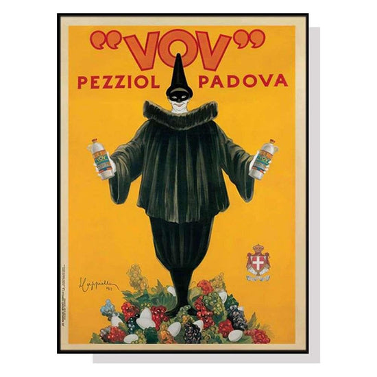 Wall Art 70cmx100cm Pezziol Padova Black Frame Canvas - Magdasmall