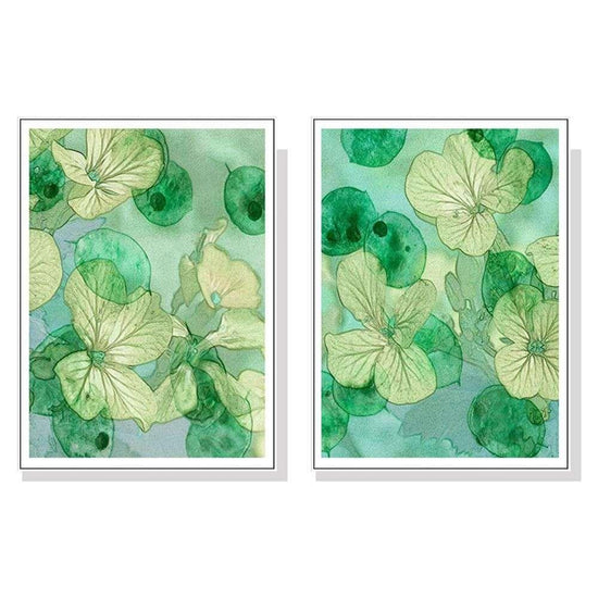 Wall Art 70cmx100cm Zanzibar Gem 2 Sets White Frame Canvas - Magdasmall