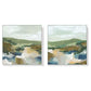 Wall Art 70cmx70cm Abstract Landscape 2 Sets White Frame Canvas - Magdasmall