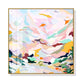 Wall Art 70cmx70cm Abstract Pink Mountain Hand Painted Style Gold Frame Canvas - Magdasmall