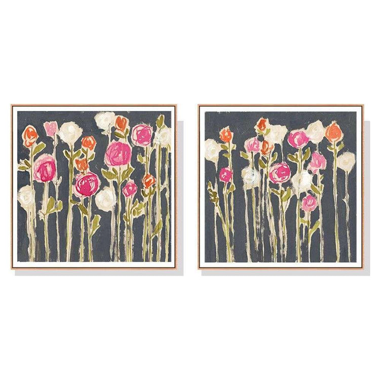 Wall Art 70cmx70cm Laurels Lollies 2 Sets Wood Frame Canvas - Magdasmall