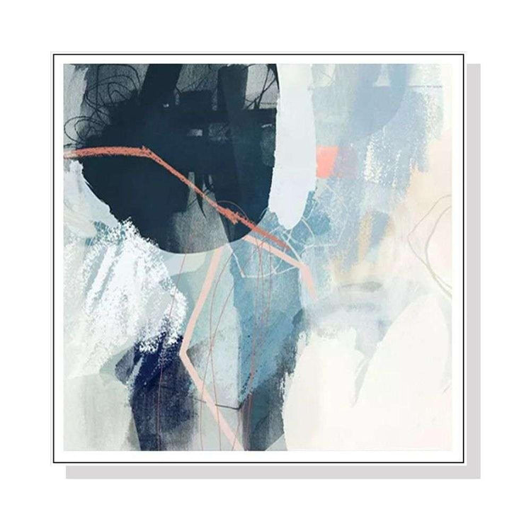 Wall Art 70cmx70cm Luz II White Frame Canvas - Magdasmall