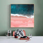 Wall Art 70cmx70cm Pink Sea Wood Frame Canvas - Magdasmall