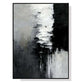 Wall Art 80cmx120cm Abstract Black White Artwork Black Frame Canvas - Magdasmall