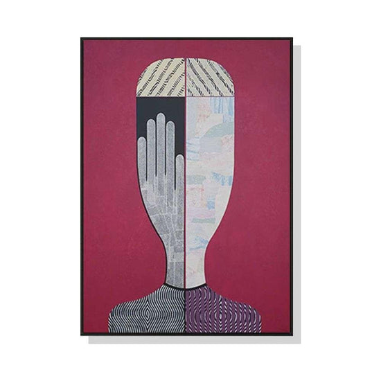 Wall Art 80cmx120cm Abstract Woman Black Frame Canvas - Magdasmall