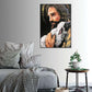 Wall Art 80cmx120cm Back In His Arms Black Frame Canvas - Magdasmall