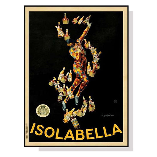 Wall Art 80cmx120cm Isolabella Black Frame Canvas - Magdasmall