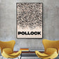 Wall Art 80cmx120cm Jackson Pollock Exhibition II Black Frame Canvas - Magdasmall