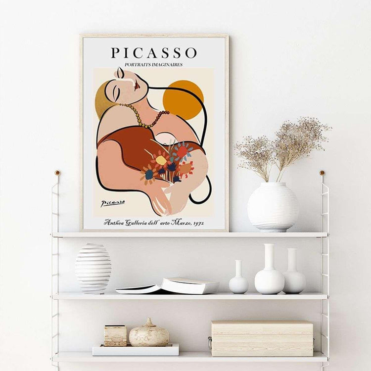 Wall Art 80cmx120cm Le Reve by Pablo Picasso Wood Frame Canvas - Magdasmall