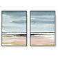 Wall Art 80cmx120cm Pink Beach Landscape 2 Sets Black Frame Canvas - Magdasmall