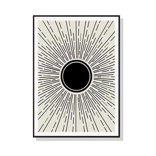 Wall Art 80cmx120cm Sun Rise Art Black Frame Canvas