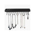Wall Mount Hanging Jewellery Organiser Holder with 23 Hooks (Black)