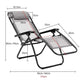 Wallaroo Zero Gravity Reclining Deck Chair - Grey