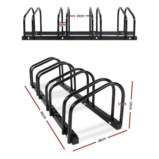 Weisshorn 4 Bike Stand Floor Bicycle Storage Black