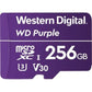 WESTERN DIGITAL Digital WD Purple 256GB MicroSDXC Card 24/7 -25&deg;C to 85&deg;C Weather &amp; Humidity Resistant for Surveillance IP Cameras mDVRs NVR Dash Cams Drones