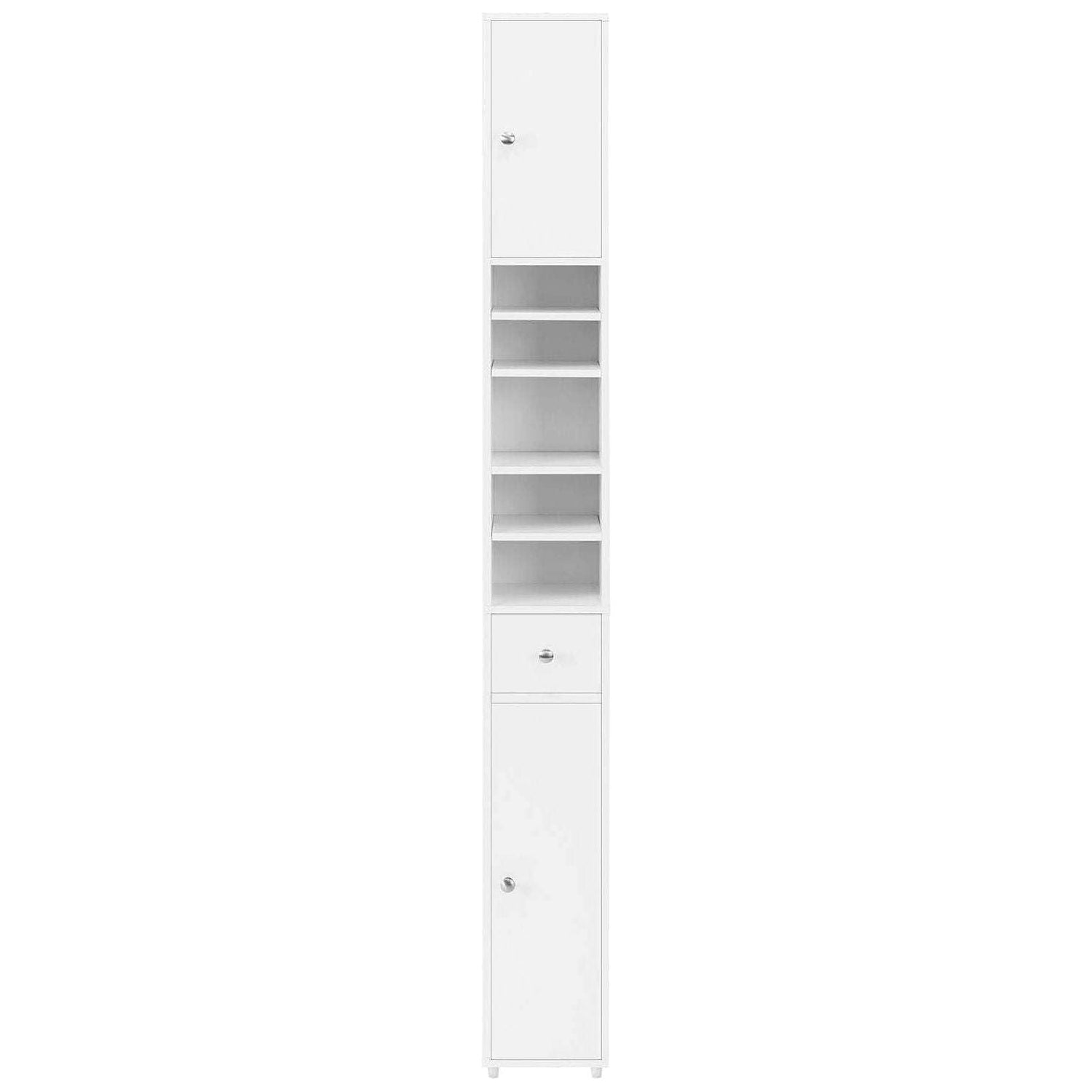 White Tall Bathroom Cabinet High Storage