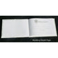 White Wedding Guest Book Register with Silver Pen Matching Stand Set 36 Lined Pages - Ivory Sach Ribbon Cover