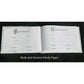 White Wedding Guest Book Register with Silver Pen Matching Stand Set 36 Lined Pages - White Ribbon and Diamante Bow Cover