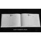 White Wedding Guest Book Register with Silver Pen Matching Stand Set 36 Lined Pages - White Ribbon and Diamante Bow Cover