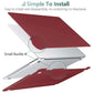 Wine Red MacBook Pro 13 Inch Case 2016-2023 M1 M2 A2338 A2289 A2251 A2159 Hard Shell Case Keyboard Cover