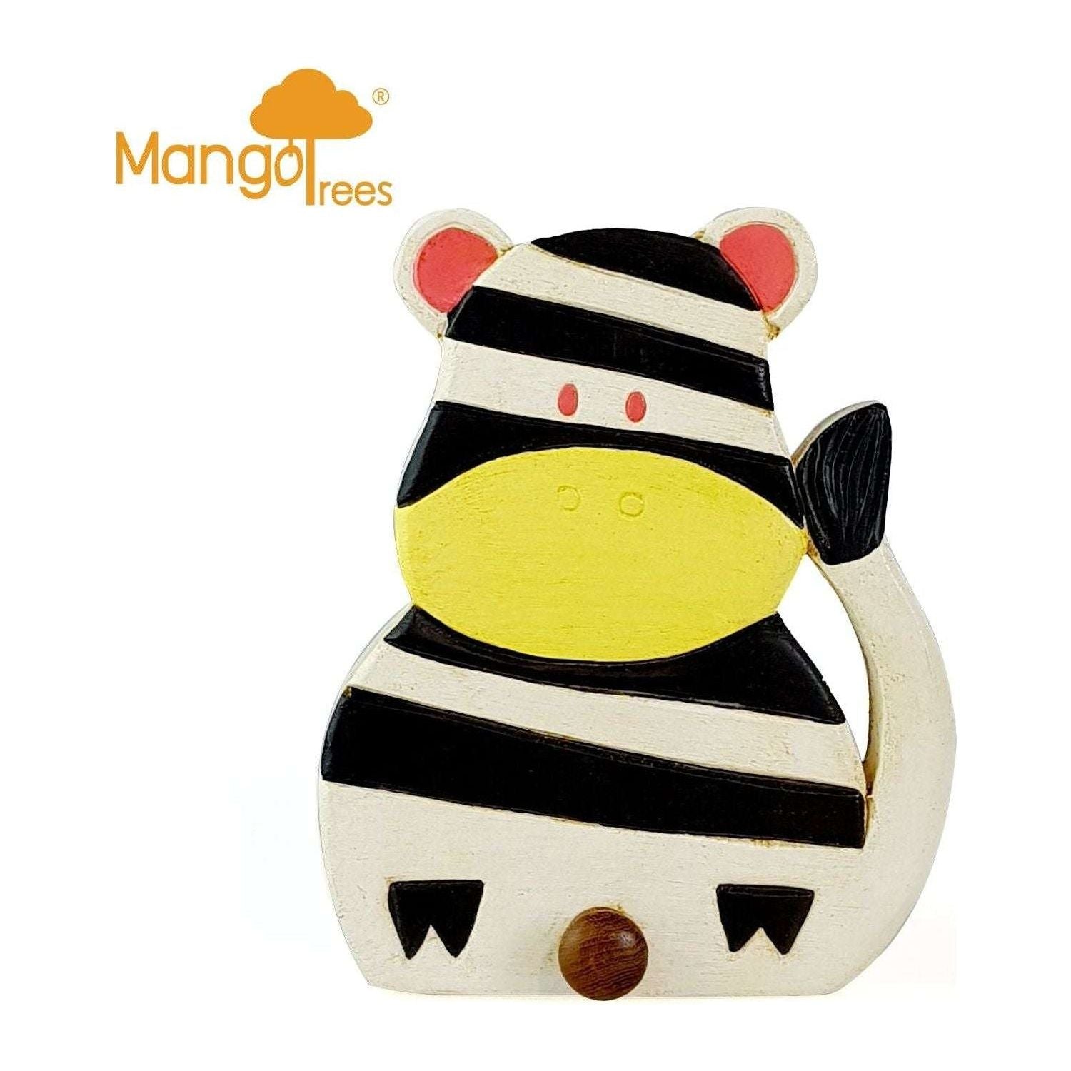 Wooden Wall Hooks Zebra - Magdasmall