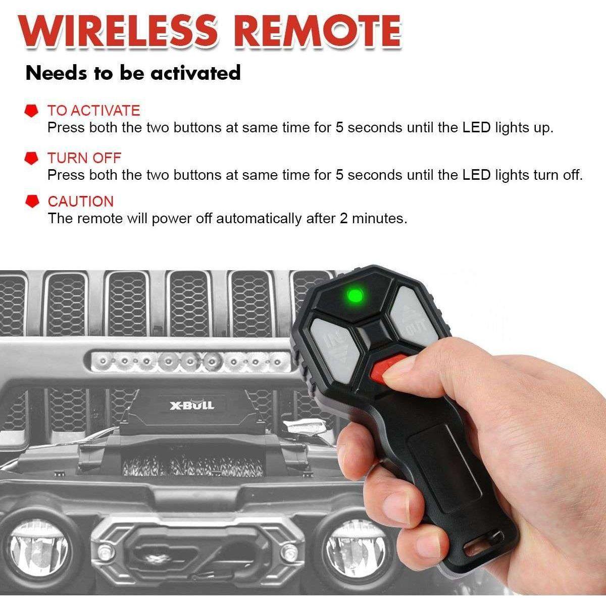 X-BULL 2x Wireless Winch Remote Control 12 Volt Handset Switch 150ft 4WD