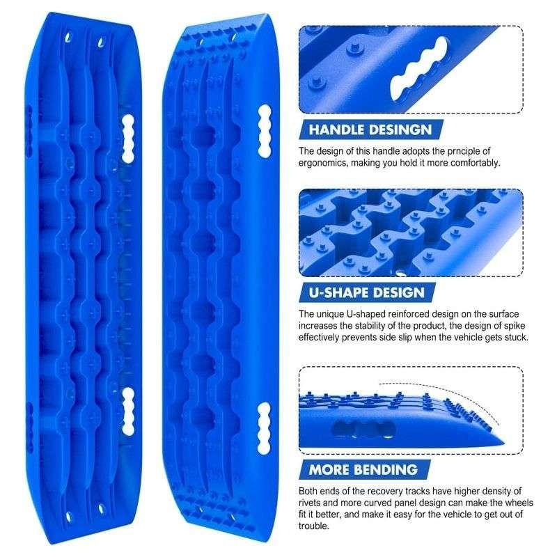 X-BULL Recovery tracks Sand Trucks Offroad With 4PCS Mounting Pins 4WDGen 2.0 - blue