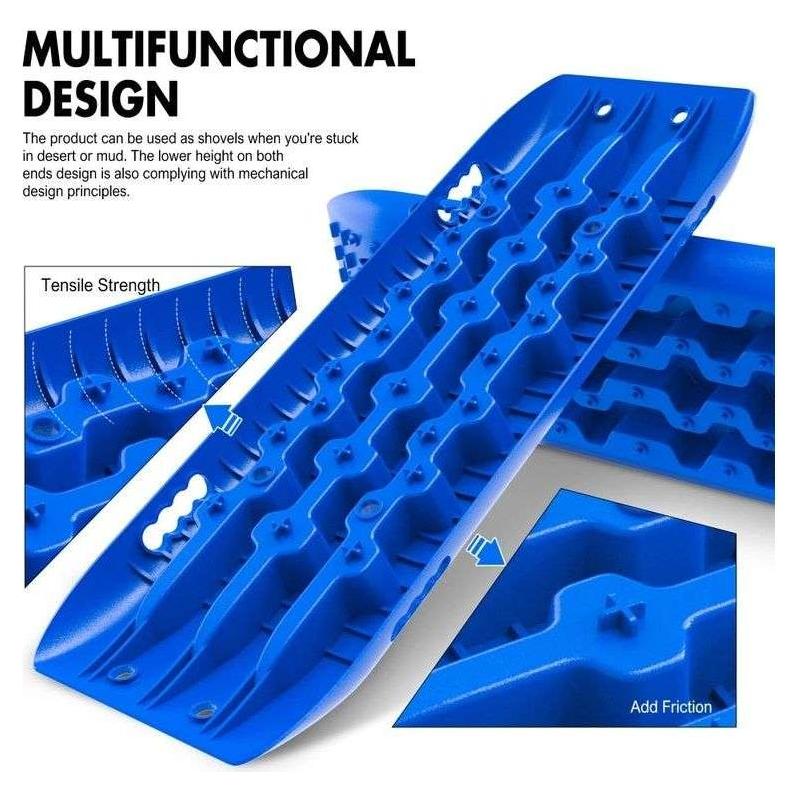 X-BULL Recovery tracks Sand Trucks Offroad With 4PCS Mounting Pins 4WDGen 2.0 - blue