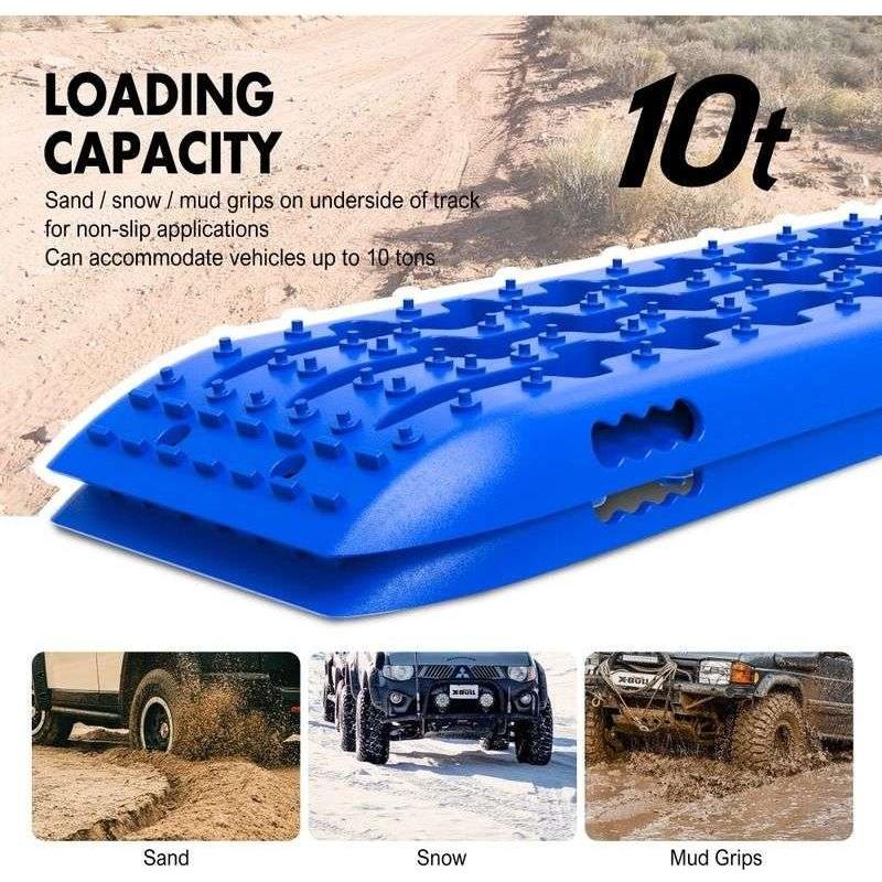 X-BULL Recovery tracks Sand Trucks Offroad With 4PCS Mounting Pins 4WDGen 2.0 - blue