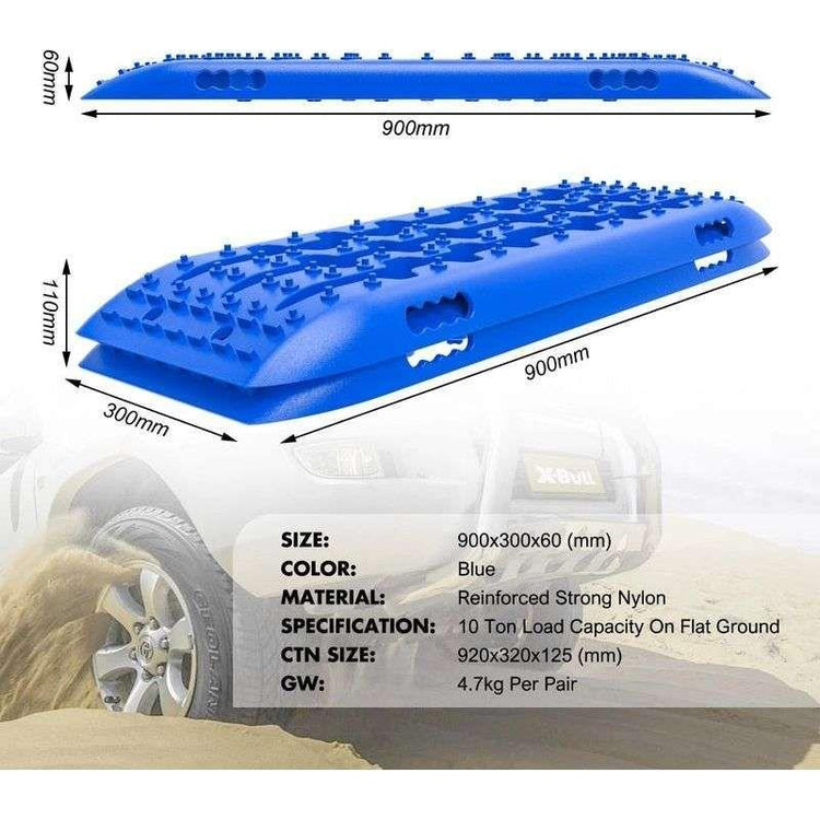 X-BULL Recovery tracks Sand Trucks Offroad With 4PCS Mounting Pins 4WDGen 2.0 - blue