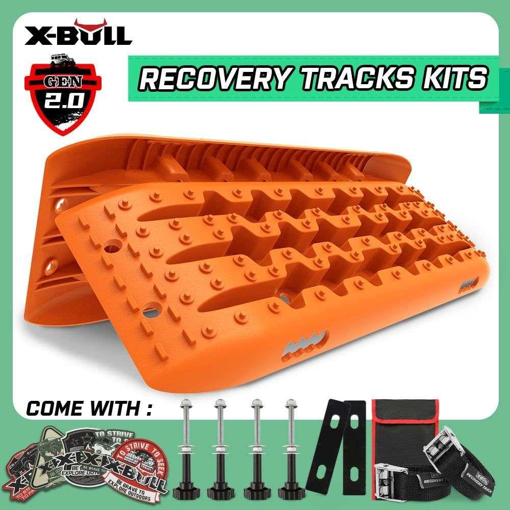 X-BULL Recovery tracks Sand Trucks Offroad With 4PCS Mounting Pins 4WDGen 2.0- Orange