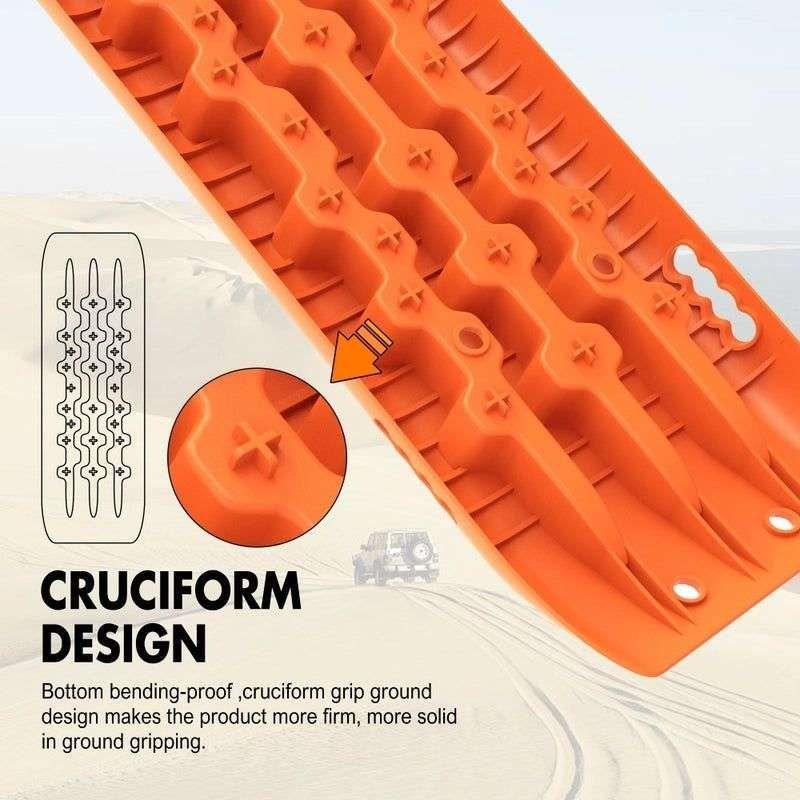 X-BULL Recovery tracks Sand Trucks Offroad With 4PCS Mounting Pins 4WDGen 2.0- Orange