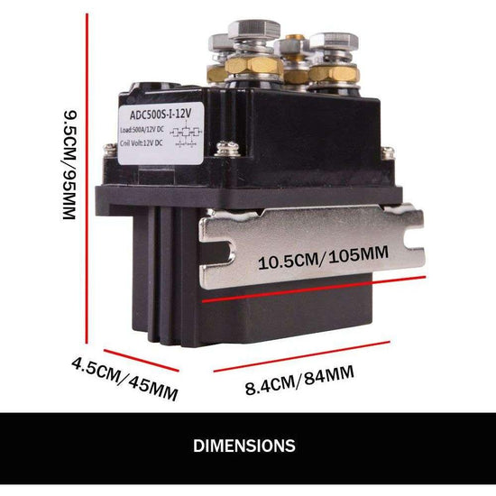 X-BULL Winch Solenoid Relay Controller 500A DC Switch 4WD 9500LBS-17000LBS 4x4