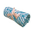 Zebra Chenille Textured Throw Rug Aqua - Magdasmall