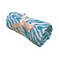 Zebra Chenille Textured Throw Rug Aqua - Magdasmall