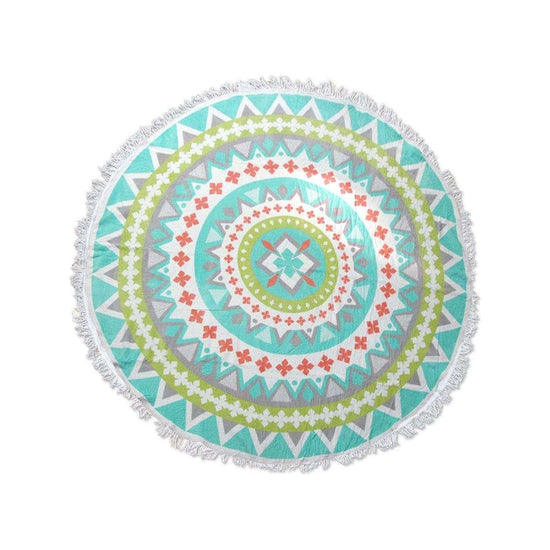 Zoey Bright Colors 100% Cotton Round Beach Towel