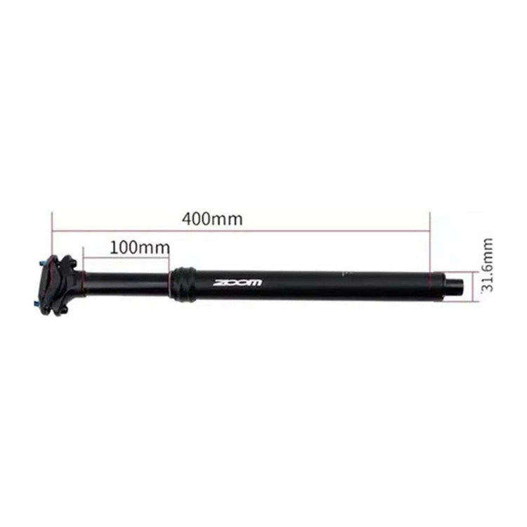 ZOOM  Mountain Bike Adjustable Height via Thumb Remote Lever - Pro Dropper Adjustable Seatpost Internal Cable 31.6 Diameter 100mm Travel